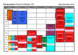 Belegungsplan Forum im Flecken / FiF