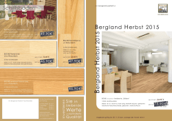Flyer Herbstaktion Bergland Parkett