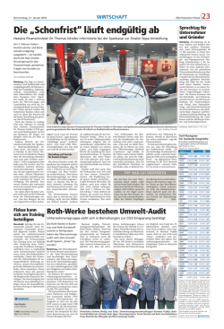Die &bdquo;Schonfrist&ldquo; l&auml;uft endg&uuml;ltig ab