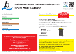 Abfuhrkalender 2015 des Landkreises Landsberg am