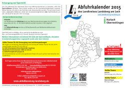 Abfuhrkalender 2015 - Abfallwirtschaft Landkreis Landsberg am Lech