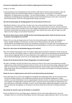 Interview der Angestellten Schweiz mit Urs Hofmann, Regierungsrat
