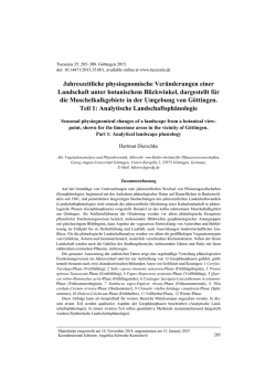Jahreszeitliche physiognomische Ver&auml;nderungen einer Landschaft