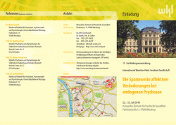 Die Spannweite afiektiver Ver&auml;nderungen bei endogenen