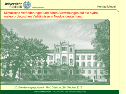 Klimatische Veränderungen und deren Auswirkungen auf die hydro