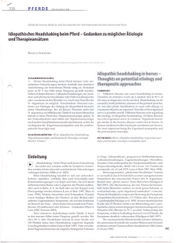Idiopathisches Headshaking beim Pferd