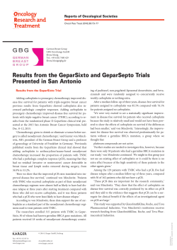Results from the GeparSixto and GeparSepto Trials