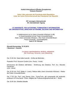 Institut International d`Études Européennes “Antonio Rosmini” Sotto l