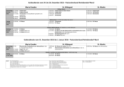 Gottesdienste vom 24. bis 26. Dezember 2015