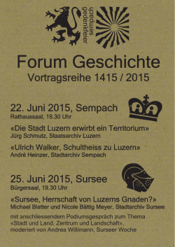 Gedenkfeier Sempach 2015