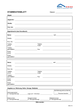 Eigent&uuml;merliste / Daten (bei Adress&auml;nderung etc.)