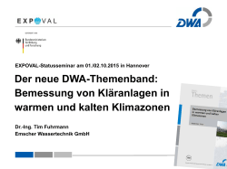 Der neue DWA-Themenband: Bemessung von