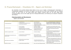 D. Praxis.Werkstatt – Checkliste #4 – Speck und Schinken