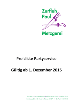 Party-Service - Paul Zurfluh : Metzgerei