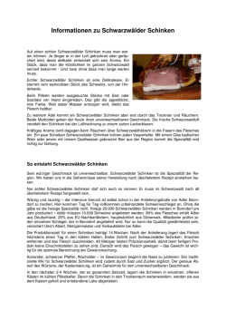 Informationen zu Schwarzw&auml;lder Schinken
