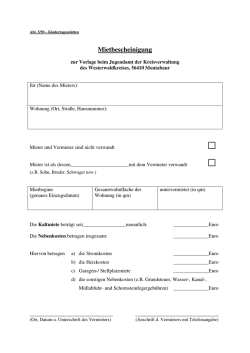 Mietbescheinigung