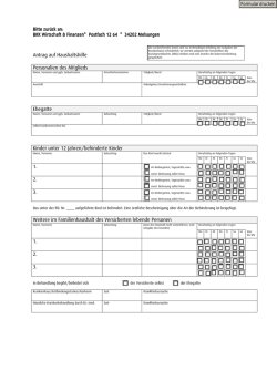 Haushaltshilfe - BKK Wirtschaft & Finanzen