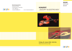 konzErt „gezupfT & gesTrIchen“