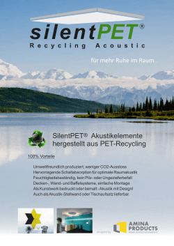 SilentPET Akustikelemente hergestellt aus PET-Recycling