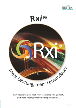 Rxi®-Kapillarsäulen, nach Rxi®-Technologie hergestellt, sind inert