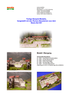 Fertige Beispiel-Modelle, hergestellt mit den Ruinen