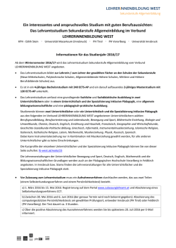 Ein interessantes und anspruchsvolles Studium mit guten