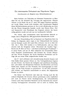 Ein interessantes Dokument aus Napoleons Tagen
