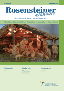 Jak&ouml;ble Dezember 2015 - Wohlfahrtswerk f&uuml;r Baden