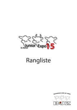 Rangliste Berner Junior Expo