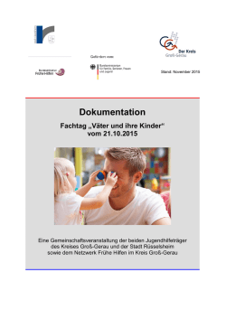 Dokumentation Fachtag Vaeter in den Fruehen - Kreis Gro&szlig;