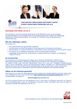 buchhalter (w/m) vz 40 h - Karriere | Europ Assistance