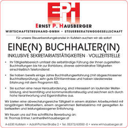 eine(n) buchhalter(in) - Ernst P. Hausberger WT-GmbH