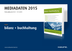 bilanz + buchhaltung Mediadaten 2015 - MediaCenter