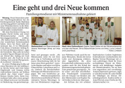 Eine geht und drei Neue kommen