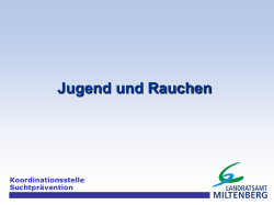 Jugend und Rauchen - Koordinationsstelle Suchtpr&auml;vention