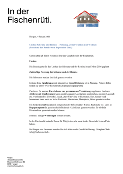 Horgen, 4 Januar 2016 Umbau Scheune und