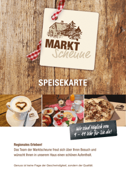 speisekarte - Marktscheune