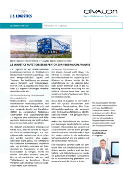 dieselkosten optimiert dank dieselinspektor js logistics nutzt