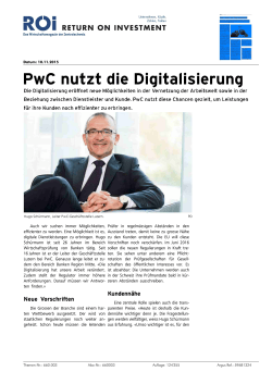 PwC nutzt die Digitalisierung