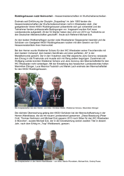 Rüddingshausen nutzt Heimvorteil – Hessenmeisterschaften im