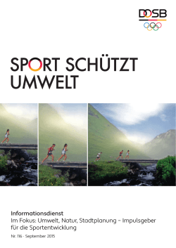 Informationsdienst SPORT SCHÜTZT UMWELT Nr. 116