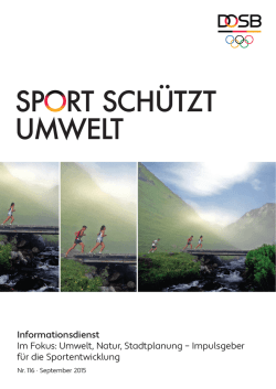 Informationsdienst SPORT SCH&Uuml;TZT UMWELT Nr. 116