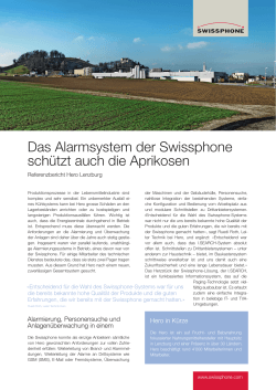 Das Alarmsystem der Swissphone schützt auch die Aprikosen