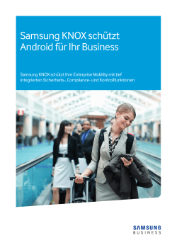 Samsung KNOX schützt Android für Ihr Business