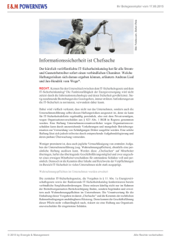 Informationssicherheit ist Chefsache