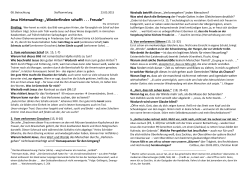Jesu Hirtenauftrag: &bdquo;Wiederfinden schafft . . . Freude&ldquo;