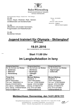 Jugend trainiert f&uuml;r Olympia - Skilanglauf 19.01.2016 im