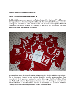 Jugend trainiert f&uuml;r Olympia Basketball
