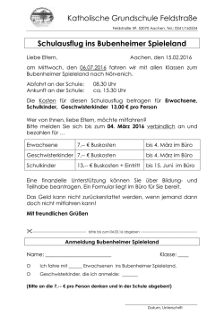 Elternbrief Bubenheimer Spieleland 2016