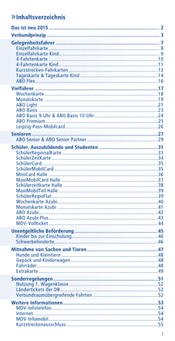 Inhaltsverzeichnis
